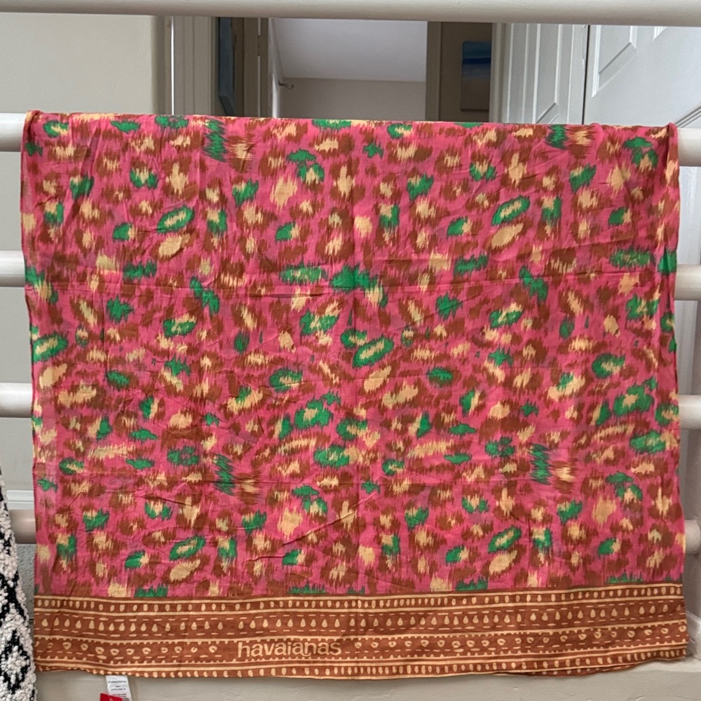 Havaianas Pink, Green & Yellow Printed Boho Cover-Up